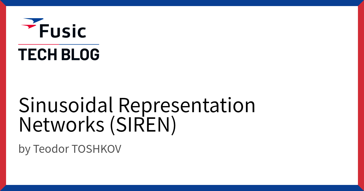 Sinusoidal Representation Networks Siren