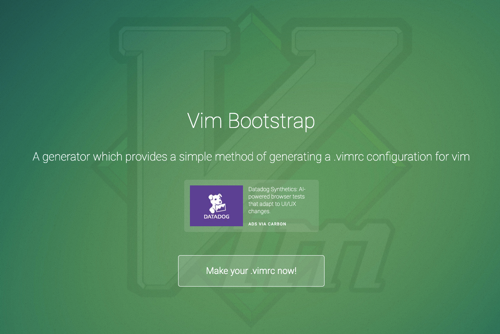 Vim Bootstrap Site